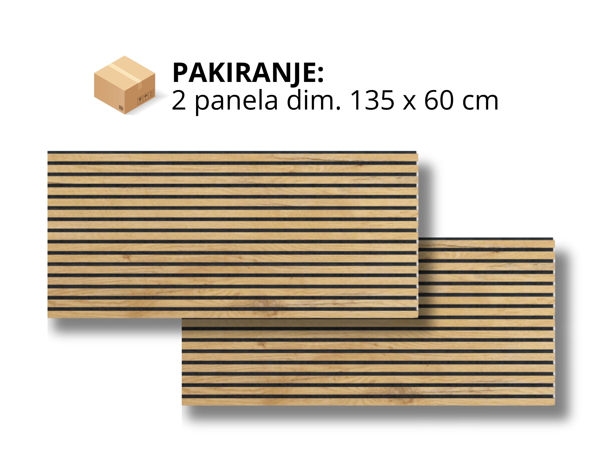 Akustični panel - 2 x 1350 x 600 mm