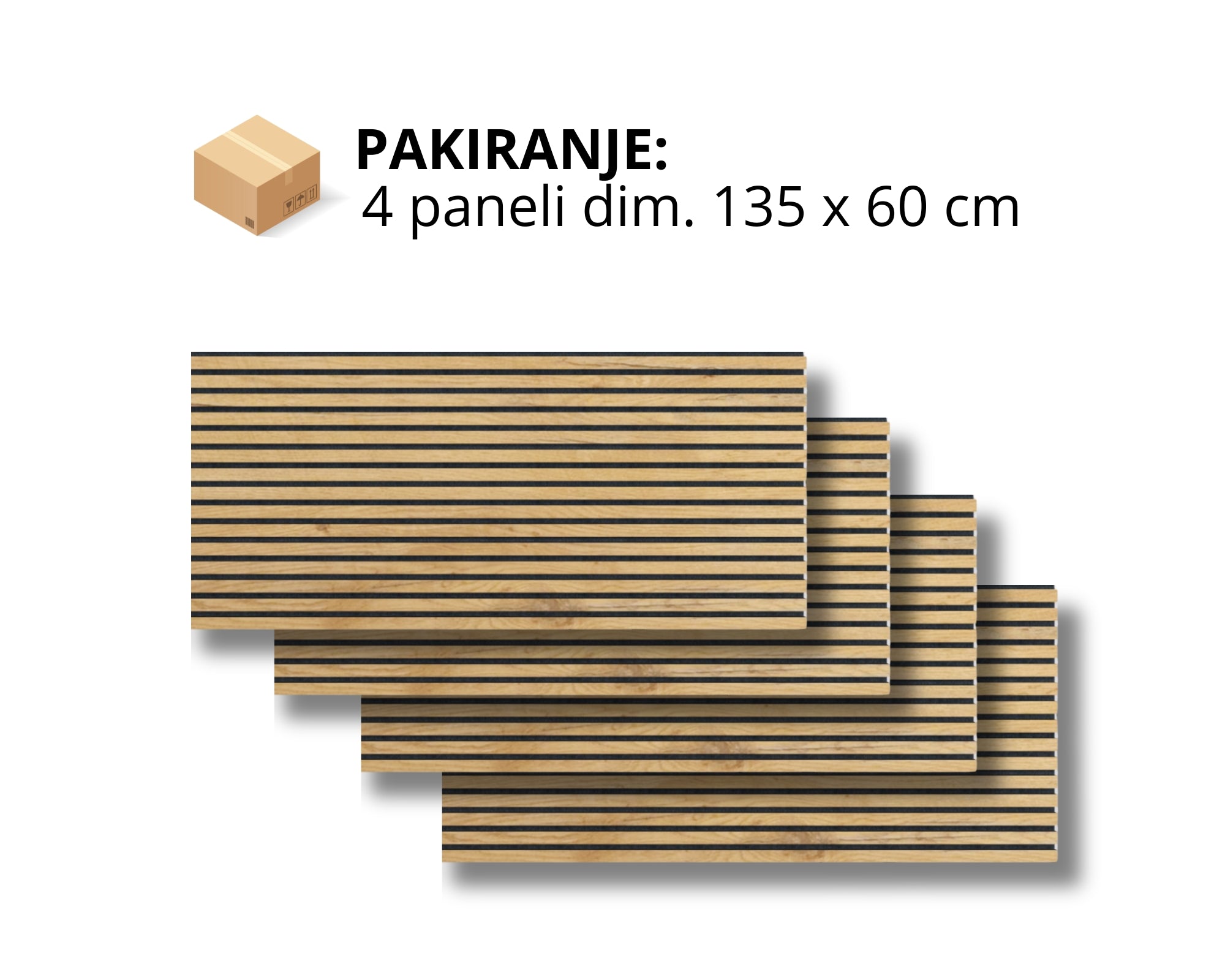 Akustični panel - 4 x 1350 x 600 mm